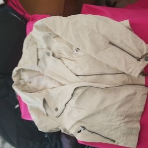 $25 add on - cream moto jacket